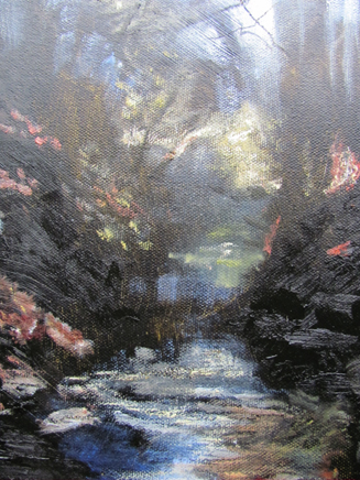 Pat Barkman painting, "Avalanche Mountain from Avalanche Lake"